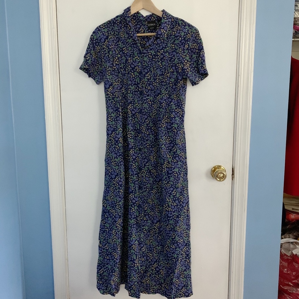 Vintage 90s NWOT Rayon Floral Dress